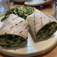 Broccoli Caesar Wrap with house salad (can be done with Fries)   at Fresh Sherway in Toronto