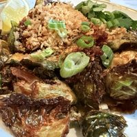 Miso brussel sprouts  at Fresh Sherway in Toronto