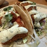 Squash tacos - my fave thing on menu  at Fresh Sherway in Toronto