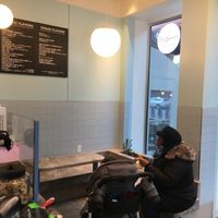 Inside ice cream parlor at Van Leeuwen Ice Cream - 253 Columbus Ave in New York City