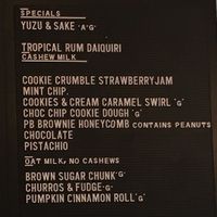List of vegan flavors at Van Leeuwen Ice Cream - 253 Columbus Ave in New York City