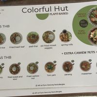 menu  at Colorful Hut in Koh Phangan