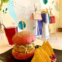 Vegan burguer  at Habits in Holbox