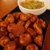 Potatoes and Guacamole at Habits in Holbox