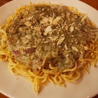 Spaghetti with selfmade sauce at Habits in Holbox