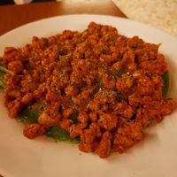 Spinach Crepes with Soy and veggies at Habits in Holbox