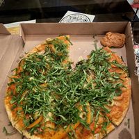 Vegan Pizza.  at Las 3 Puertas in Cancun