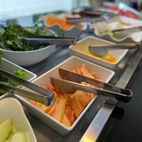 Salad and fruit buffet  at Mamma Veg Floripa in Florianopolis