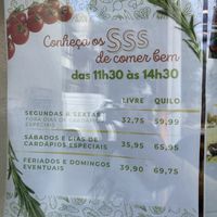 Price in R$  at Mamma Veg Floripa in Florianopolis