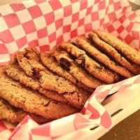 peanut butter & peanut butter chocolate cookies  at Vegan Options in Sherwood