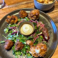 Southern fried cauliflower, truffle mayo  at The Dairy in Larne