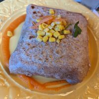 Choclo, calabaza and leek crepe at Viva la Pepa in El Calafate