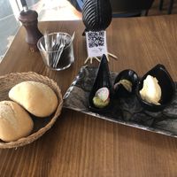 Bread with vegan butter guac  at Mirlo La Caleta in Tenerife