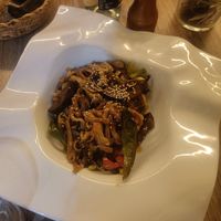 Wok noodles teriyaki at Mirlo La Caleta in Tenerife