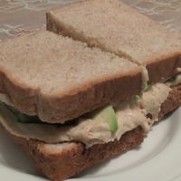 Hummus and avocado sandwich at Glitter Thicket in Nyack