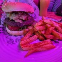Black bean burger at Spice in Manizales