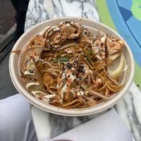 Chow Mein with Dumplings!  at Vegan Thai Food - Food Stall in North West London