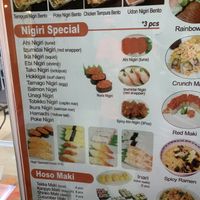 Menu  at Aloha Sushi in Honolulu