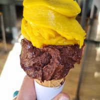 Mango and chocolate at Gelateria La Romana in Trento