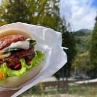 Ganmo burger   at Father's Ganko Tofu - 親父のガンコとうふ in Sagara
