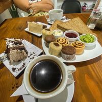 Once para dos  at Alfajoreria Vegana in Santiago