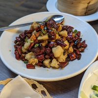 Chicken with Sichuan peppercorns at Vegan Planet in North West London