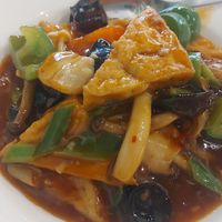 Spicy tofu at Vegan Planet in North West London