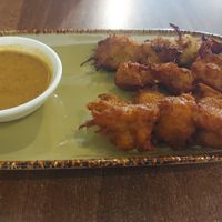 Chicken satay at Vegan Planet in North West London