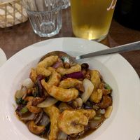 Kung pao prawn at Vegan Planet in North West London