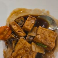 Mushroom tofu at Vegan Planet in North West London