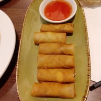 Spring Rolls and dip at Vegan Planet in North West London