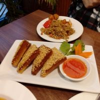 Prawnless Toast at Vegan Planet in North West London