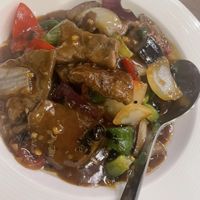 VEGAN STEAK DISH WAS OK  BUT MY FRIENDS DISH WAS TASTIER 😆🥢  at Vegan Planet in North West London