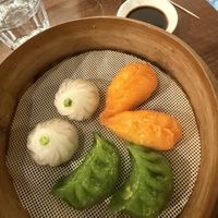 Vegetables dimsum platter  at Vegan Planet in North West London