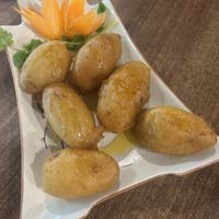 Fried banana  at Vegan Planet in North West London