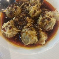 Wonton in spicy sauce  at Vegan Planet in North West London