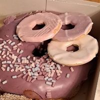 Party ring donut at Planet Donut  in Lichfield
