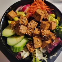 Vegan poké bowl at Papi's Grill in Gran Canaria