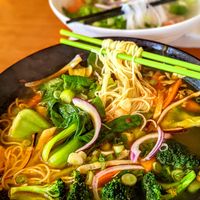 Turmeric Rice Noodle Soup at Saigon Restaurant in Santa Barbara