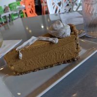 Pumpkin cheesecake (vegan, gf) at Lotus Leaf Cafe in Wichita