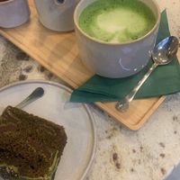desserts and drinks   at Moya Matcha in Warsaw