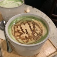 Kinako matcha latte with oat milk   at Moya Matcha in Warsaw
