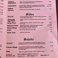 Ziggy’s Menu October 2025  at Ziggy's in Paso Robles