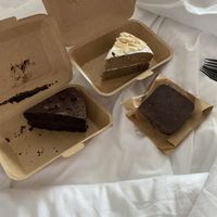 Chocolate cake, banana caramel, and hedgehog slice ☺️  at Vegan Bakery By Heart in Phuket