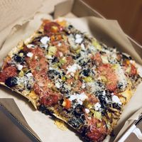 Pepperoni buzz vegan pizza  at Joyride Pizza in San Francisco