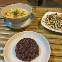 Red Curry, Rice and tofu laab   at K.C. Kitchen in Koh Phangan