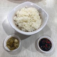 Steamed rice with added extras   at Jin You Yuan 今友緣素食坊 in Central Singapore