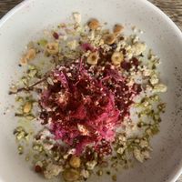 Beetroot salad with vegan feta   at Relishes in Wanaka