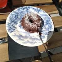 Gluten-free and vegan donut at Cult Café in Valencia