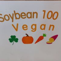 Vegan signage #Veganuary at Pim Tofu - Food Stall in Chiang Mai